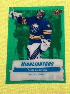 Craig Anderson 2022-23 Upper Deck S2 #HL-3 HIGHLIGHTERS - Buffalo Sabres SP - Picture 1 of 2