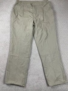 Vintage LL Bean Hose Herren 40x30 Pathfinder beige Canvas Flanell gefüttert elastisch USA - Bild 1 von 8