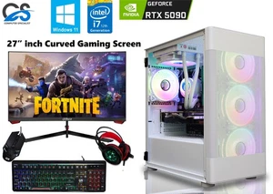 Gaming PC Bundle i7-14700KF RTX 5090 64GB DDR5 2TB SSD Win11 + 27" Curved RGB - Picture 1 of 13
