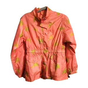 Outback Trading Company Girls Jacket Size 12 Pink Horse Print Windbreaker Coat - Picture 1 of 10