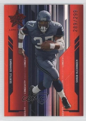 2005 Leaf Rookies & Stars Longevity Ruby /299 Shaun Alexander #85 - Image 1 of 2