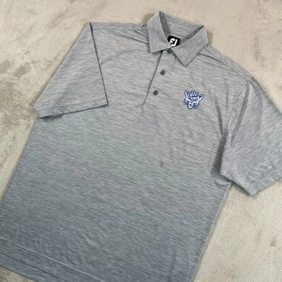 FootJoy x BYU Cougars Lisle Space Dyed Golf Polo Shirt Men Medium Grey NWOT - Image 1 of 4