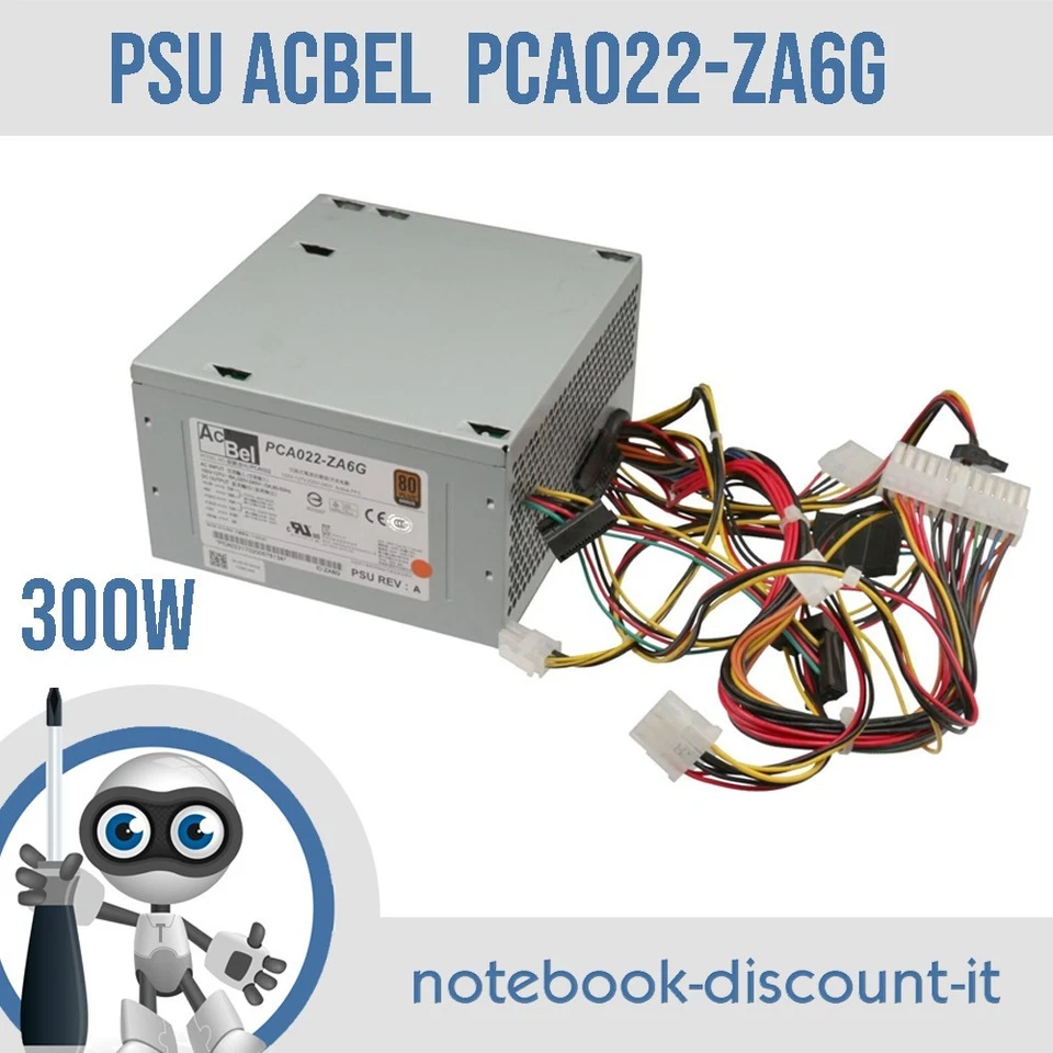 Alimentatore AcBell PCA022 PSU Per PC Desktop  300w PCA022-ZA6G - Immagine 1 di 1