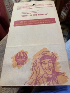 Vintage Shell Tankstelle braun Papiertüte - Bild 1 von 3