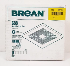 Broan 688 Ventilation Fan 50 CFM Ceiling & Wall Mount Fan, New Sealed - Picture 1 of 4