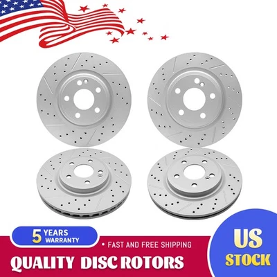 Rotores de freno delanteros traseros perforados para Mercedes-Benz GLA250 CLA250 2014-2020 Foto 1 de 4