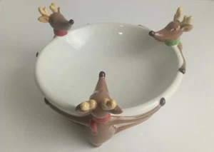 St. Nicholas Square Reindeer Games Candy Nut Bowl - Picture 1 of 6
