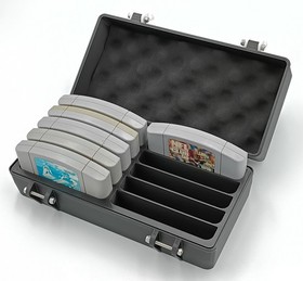 Nintendo 64 (N64) Compatible Rugged Protective Carrying Case - Holds 10 Games