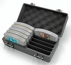 Rugged Protective Carrying Case for Nintendo 64 Cartridges - Holds 10 Games - Picture 1 of 5
