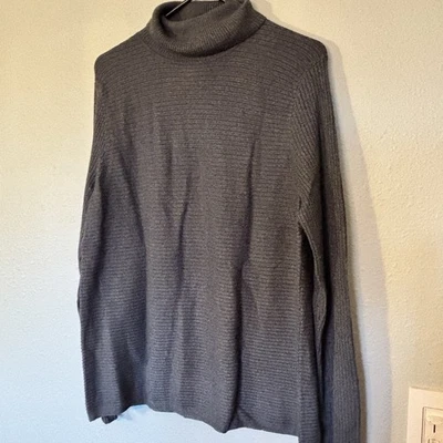Investments Women’s Gray Sweater Size Large Viscose Poly & Rayon Soft Turtleneck - Image 1 of 4