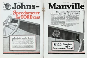 1917 Ad H. W. Johns-Manville Co NY Speedometer & Instrument Board For Fords - Picture 1 of 1