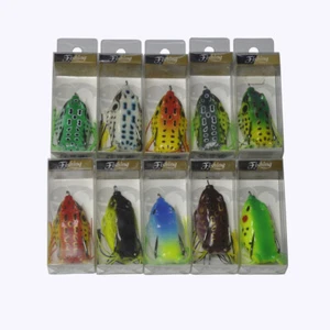 10Pcs Rubber Frog Fishing Lures Crankbaits Crank Bait 6cm/2.3'' With Retail Box - Picture 1 of 6