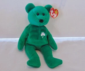Ty Beanie Baby Plush Green Erin Bear 1997 - Picture 1 of 5