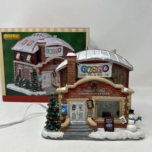 Lemax Village Pleasant Valley Community Center Bingo 2017 Christmas Lighted - Picture 1 of 24