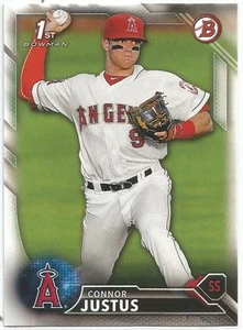 Connor Justus LA Angels 2016 Bowman Draft - Imagen 1 de 2
