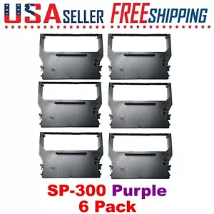 SP-300 x 6 Pack SP312 SP340 SP342 SP300 Star Epson Printer Purple Ribbon Ink - Picture 1 of 12
