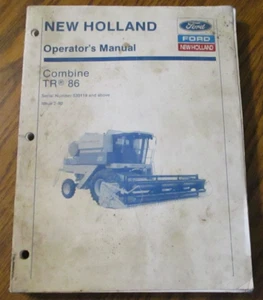 Ford New Holland TR86 Combine Operators Owner Manual s/n 530119 & Up 2/90 NH - Picture 1 of 10
