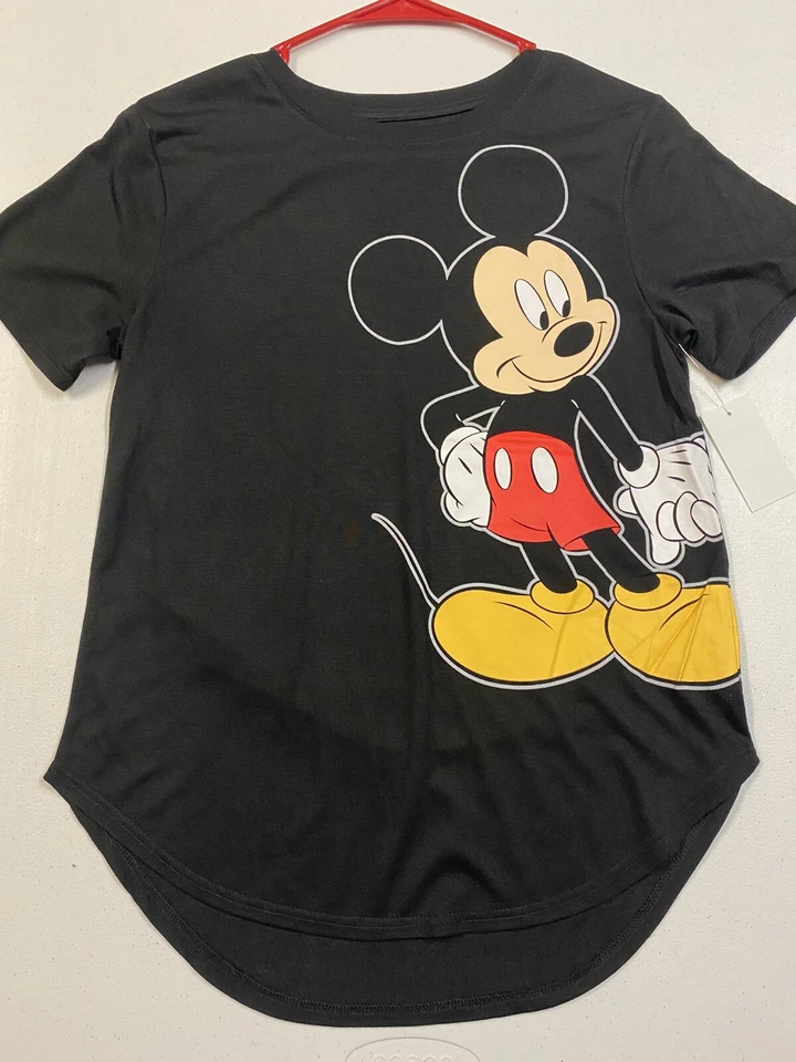 Disney Mickey & Minnie Womens Junior Short Sleeve Shirt Size S 3/5