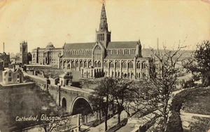 Postcard Scotland. The Cathedral, Glasgow. Posted 1916 RPPC - Picture 1 of 2