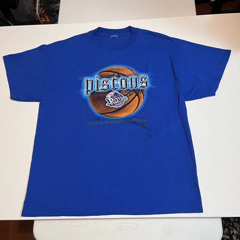 Vintage Nutmeg Mens Detroit Pistons Horsepower Bad Boys T-Shirt XL Cover