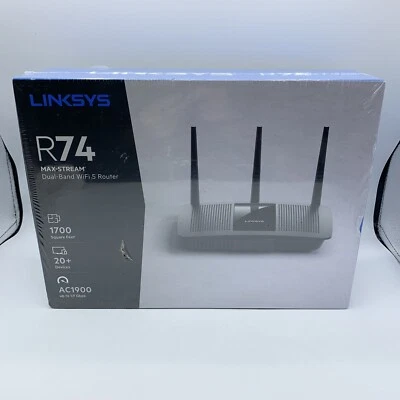 Linksys R74 EA7450 Max-Stream AC1900 Wireless Dual-Band WiFi 5 Router SEALED NEW - Image 1 of 4