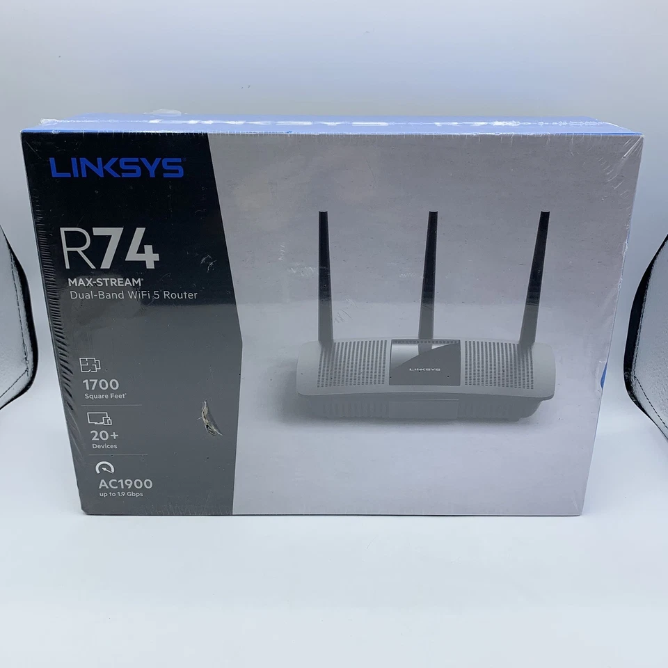 Linksys R74 EA7450 Max-Stream AC1900 Wireless Dual-Band WiFi 5 Router SEALED NEW - Image 1 of 4