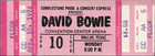 1 1978 DAVID BOWIE UNUSED FULL CONCERT TICKET Dallas Texas  laminated  reprint
