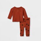Grayson Collective Baby 2pc Ribbed Star Top & Bottom Set - Red 6-9M
