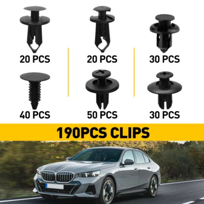 Juego de clips de pasador de moldura de remache retenedor de parachoques de carrocería para Ford F-150 Foto 1 de 4