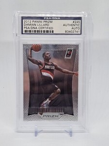 2012 Panini Prizm Damian Lillard ROOKIE RC PSA/DNA AUTO #245 PSA Auth. Centered.