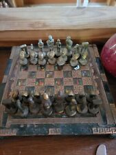  Unique Greek made chess Set Metal pieces.  One of a kind? Gorgeous crafted rare