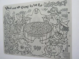 McDonald's 1995 Set Of 4 What Are You Going To Be Halloween Tray Liners Unused - Picture 1 of 3