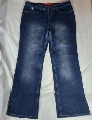 Pantalones de mezclilla Zoey Beth para mujer talla 13/14 pierna recta tiro medio bolsillo adornado Foto 1 de 4