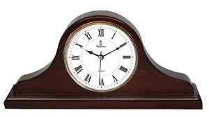 Reloj de repisa de madera, reloj de manto de madera decorativo silencioso que funciona con baterías - Imagen 1 de 9