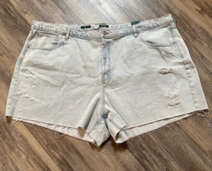 Pantalones cortos de jean Wild Fable desgastados para mujer 28 tiro súper alto 56” cintura - Imagen 1 de 6