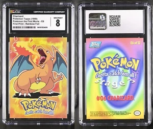 Charizard E6 Rainbow Foil - CGC 8 - Topps Serie - Pokemon Karte - Bild 1 von 1