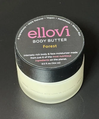 Ellovi Body Butter - Forest - 3.5oz - Vegan - 6 Ingredients - 100% Natural