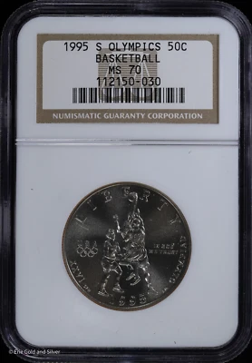 1995 S Olympics Basketball Commemorative Half Dollar NGC MS 70 | UNC BU - Image 1 of 4