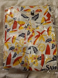 SAMUEL ADAMS BEER HAWAIIAN ALOHA BAHAMA BEACH SHIRT Mens M Colorful Dive Bar - Picture 1 of 3