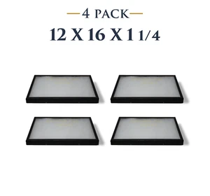 4 Pack of 12 x 16 x 1 1/4 Riker Display Cases Boxes for Collectibles Arrowheads - Picture 1 of 3