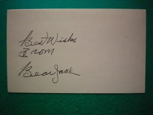 BEAU JACK BOXER SIGNED 3 X 5 CARD (DECEASED 2000) - Picture 1 of 1