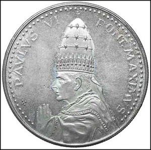 Papal States Pope Paul VI Silver Medal 1975 Italy coin High Grade Vatican - Picture 1 of 2