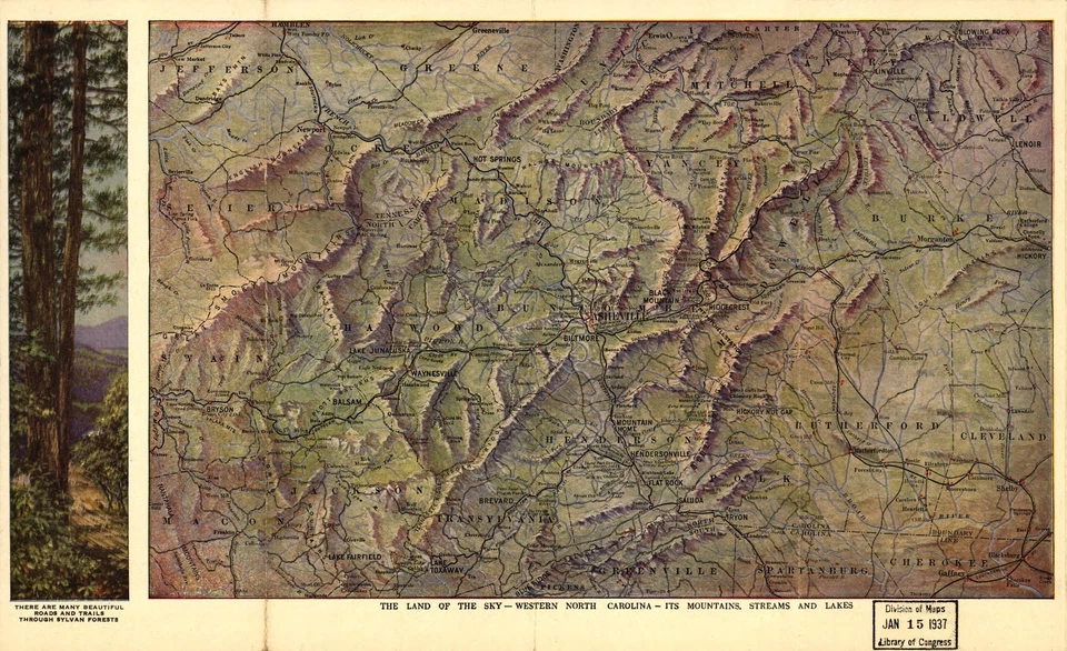 A4 Reprint of American Parks Islands Map North Carolina - Image 1 of 1