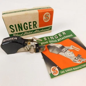 Accesorio de puntada ciega Singer de colección No. 160616 con caja y manual - Imagen 1 de 8