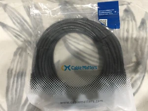 Cable Matters Cat 6 - 50Ft.  Stranded Assembled Cable - Black New C4 - Picture 1 of 4