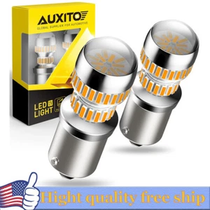 2/4x AUXITO 1156 Amber LED Turn Signal Light Bulb Error Free Anti Hyper Flash H - Picture 1 of 12