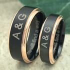 His and Her Tungsten Rings, Personalized Engrave Anniversary Ring, Promise Ring