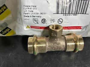 VIEGA PROPRESS TAP TEES QTY (5)  3/4" x 1/4" *MADE IN GERMANY* *NIB* - Picture 1 of 8