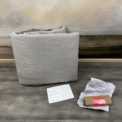 Cortina de lino belga Pottery Barn cortina forrada de algodón bambú 100”x108” nueva sin etiquetas Foto 1 de 4