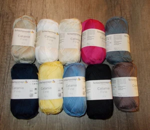 Schachenmayr Catania Fine 50g - 100% Baumwolle - Garn Stricken Wolle - 19 Farben - Picture 1 of 20